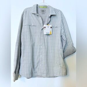 Blue 84 Men's Gray Plaid Button-Down Shirt